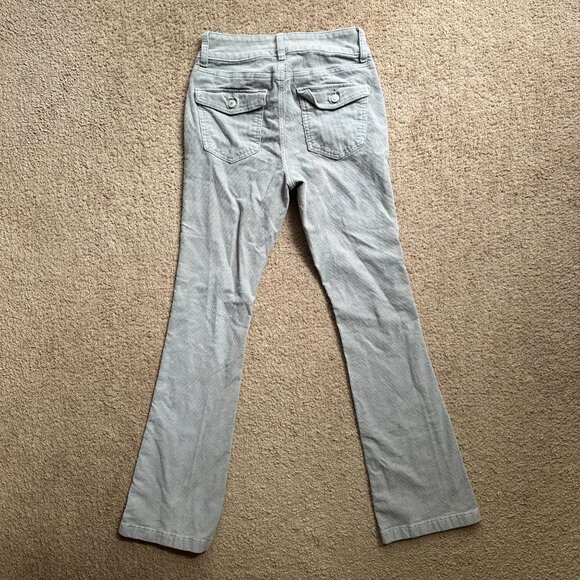 American Eagle Pants Womens 2 28x31 Mid Rise High Rise Kick Boot Corduroy Grey - Picture 3 of 14